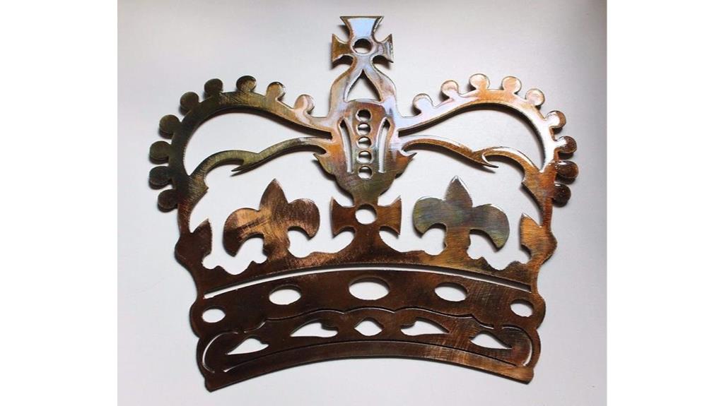 royal crown metal wall art
