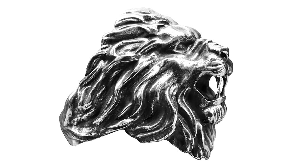 royal lion silver ring