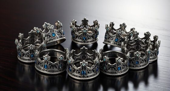 royal stainless crown rings