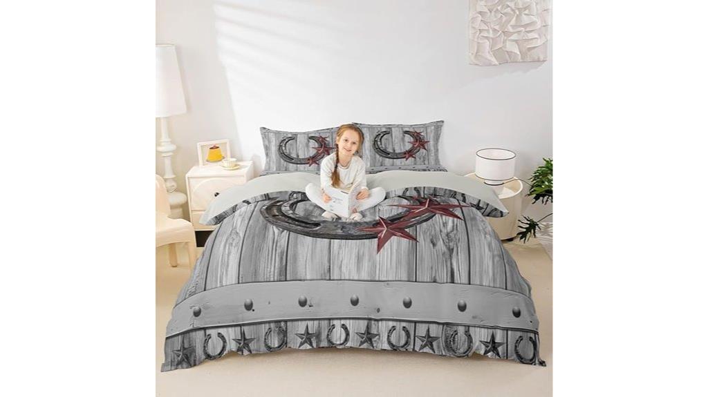 rustic grey barn bedding