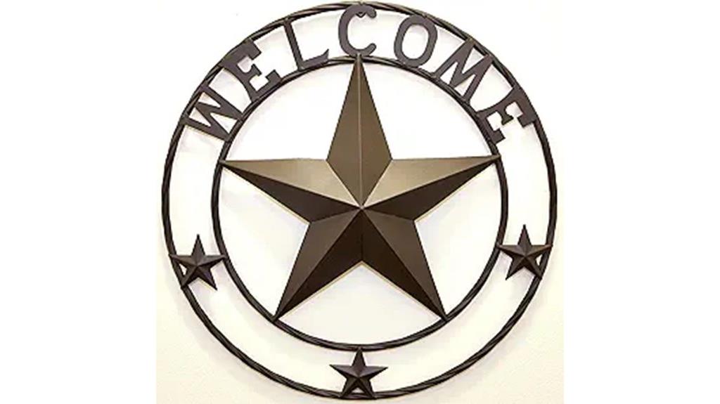 rustic metal welcome star