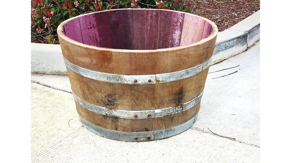 rustic oak garden planter