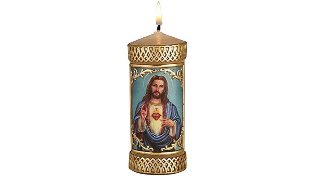 sacred heart candle decor