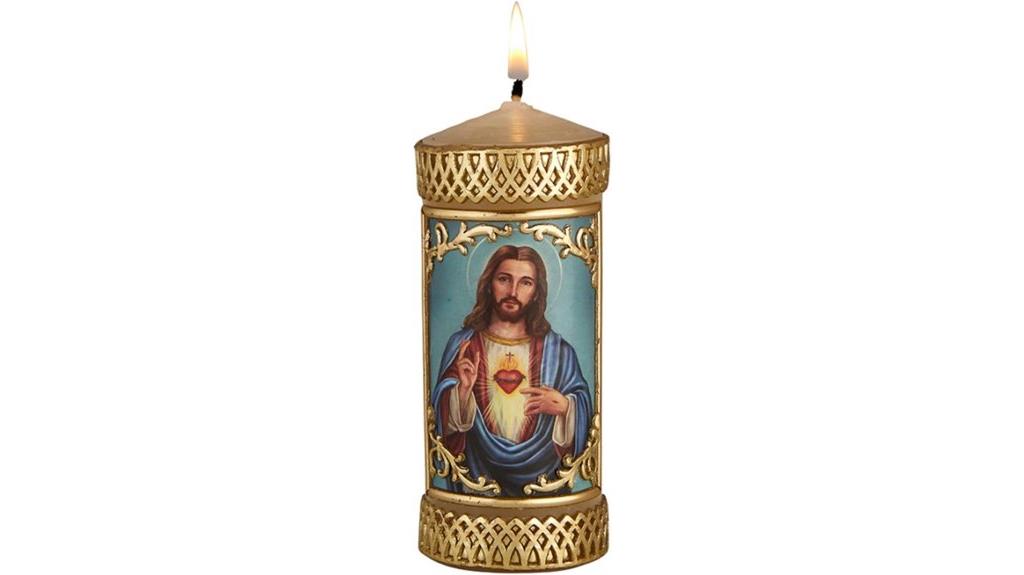 sacred heart jesus candle