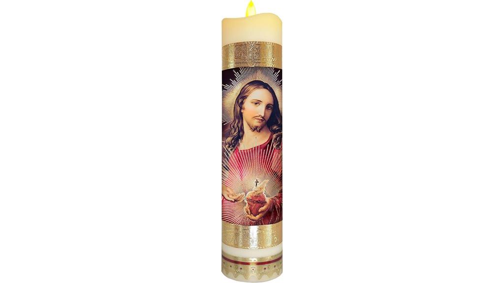 sacred heart jesus candle