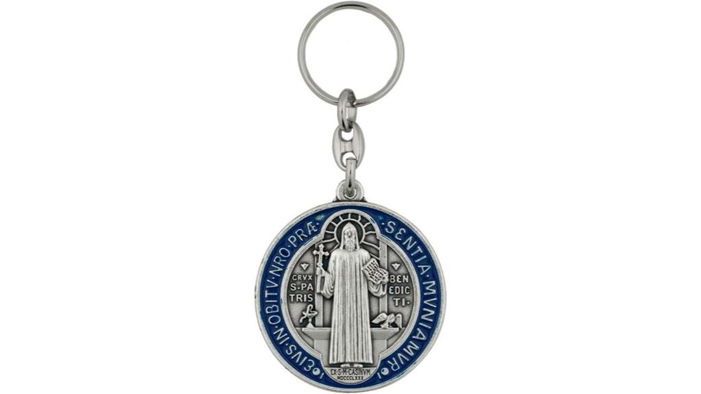 saint benedict medal keychain