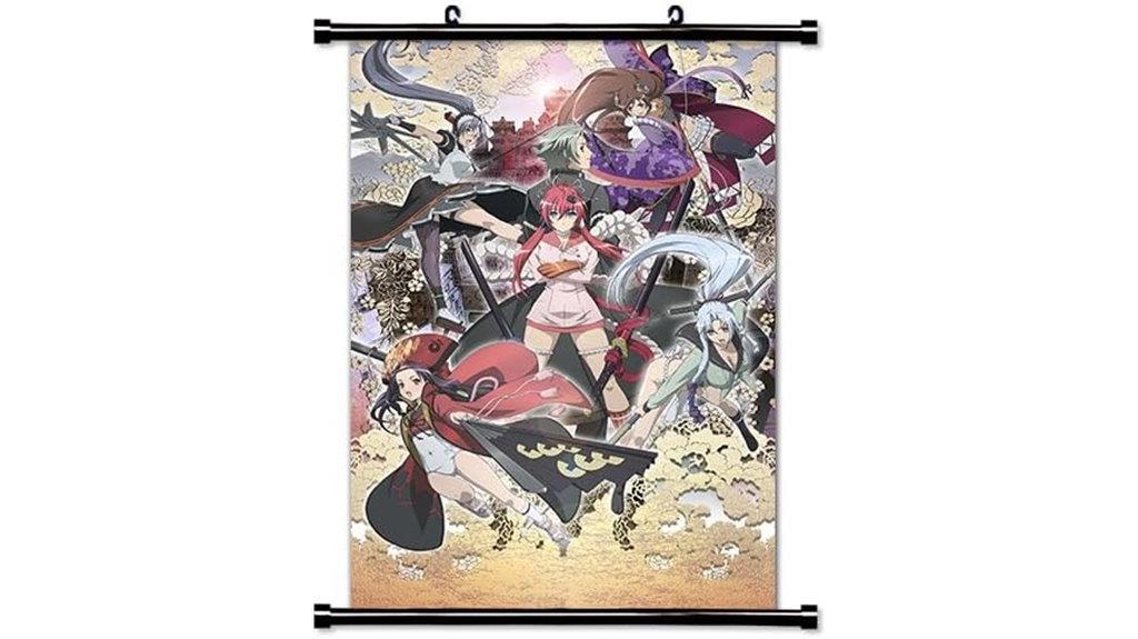 samurai girls wall scroll