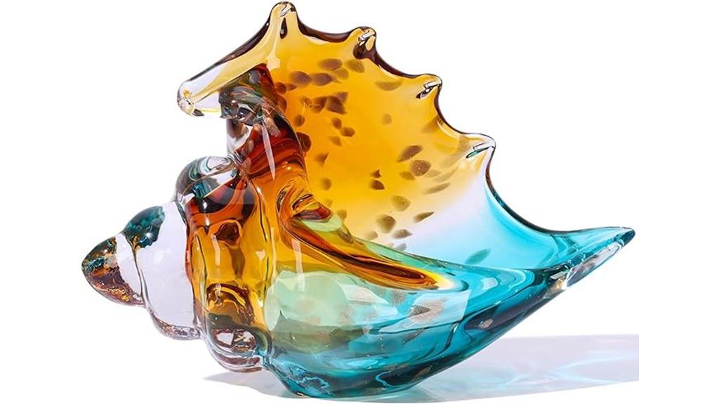 sea glass conch sculpture
