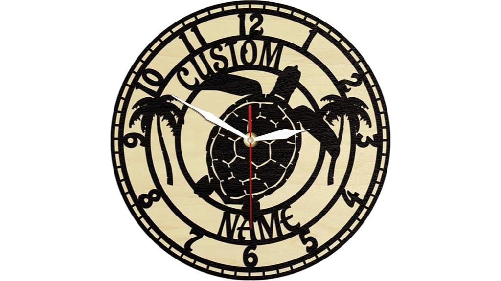 sea turtle wall clock