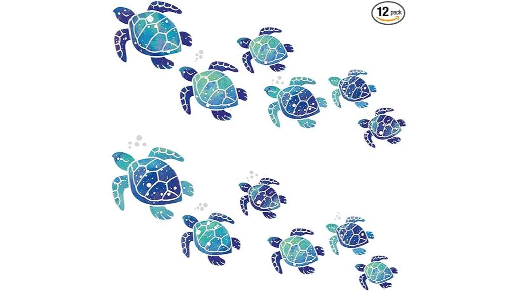 sea turtle wall decal set