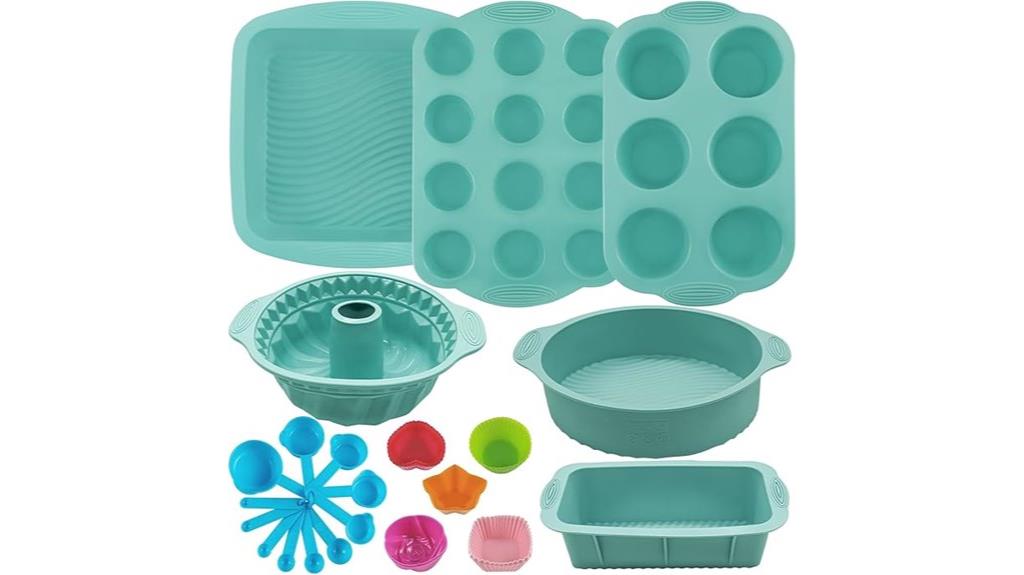 set of thirty two silicone pans
