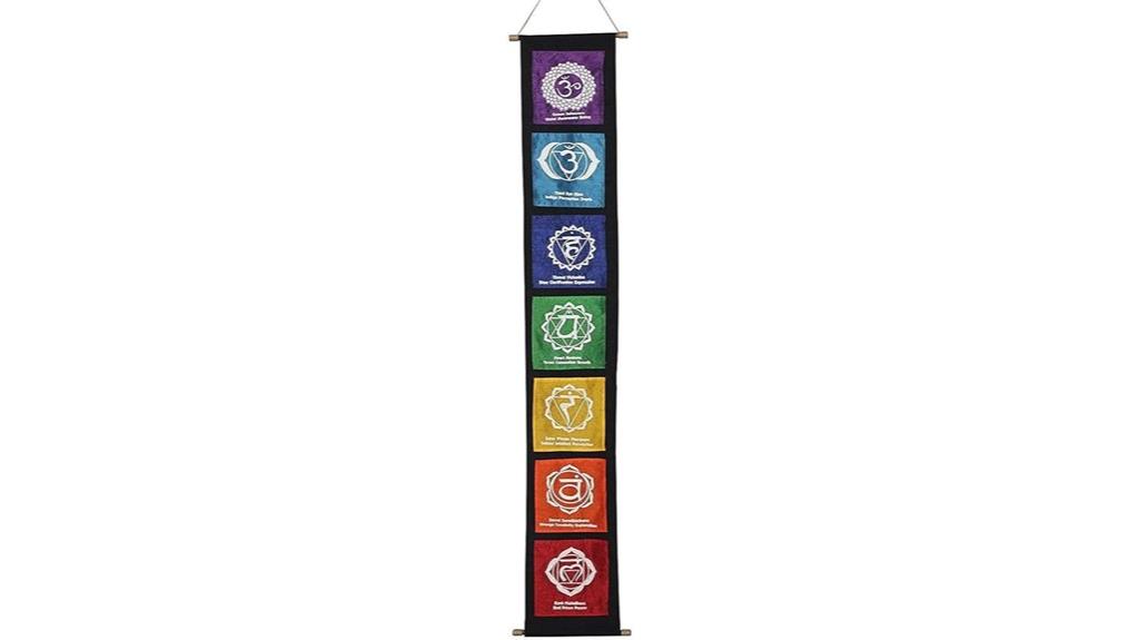 seven chakra cotton banner