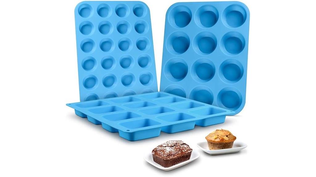 silicone muffin pan set
