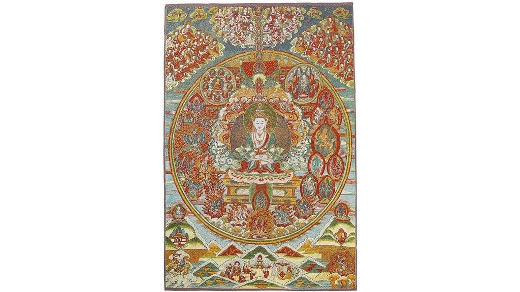 silk tibetan thangka wall hanging