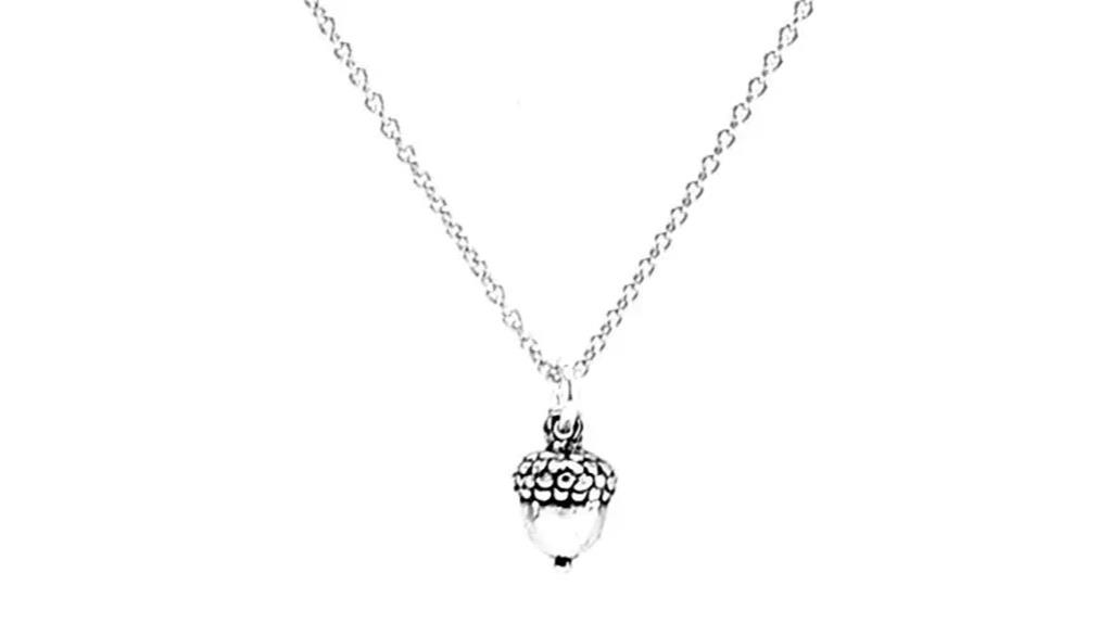 silver acorn necklace 20