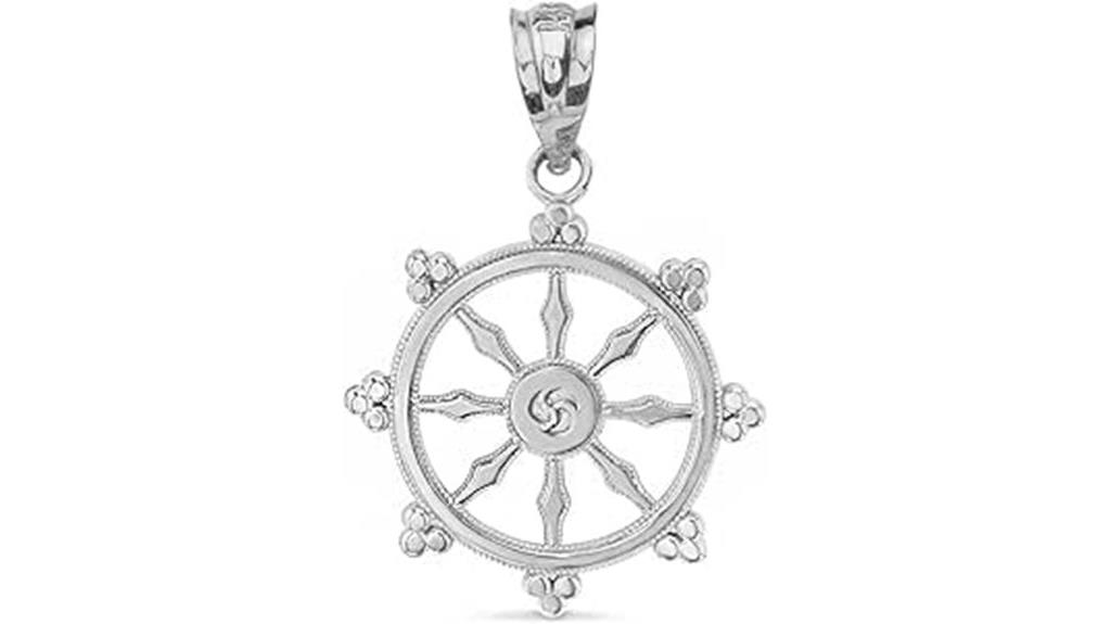 silver claddagh dharma pendant