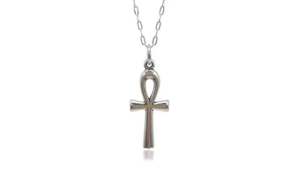 silver egyptian ankh necklace