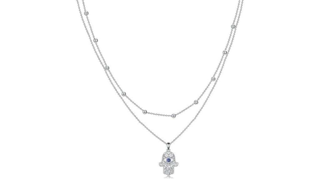 silver layered tree necklace