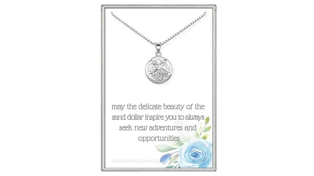 silver sand dollar necklace