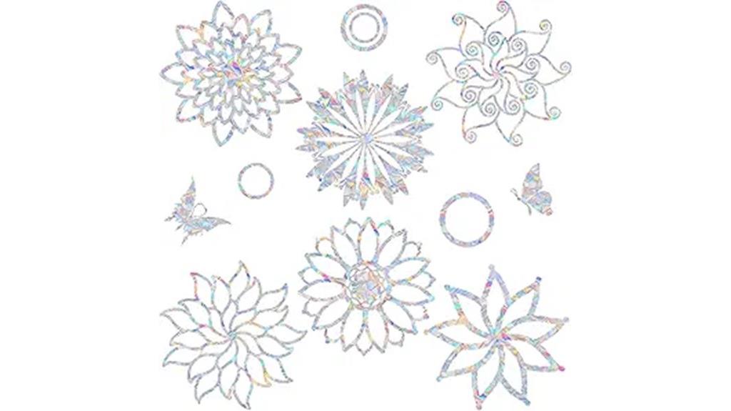 six mandala bird decal