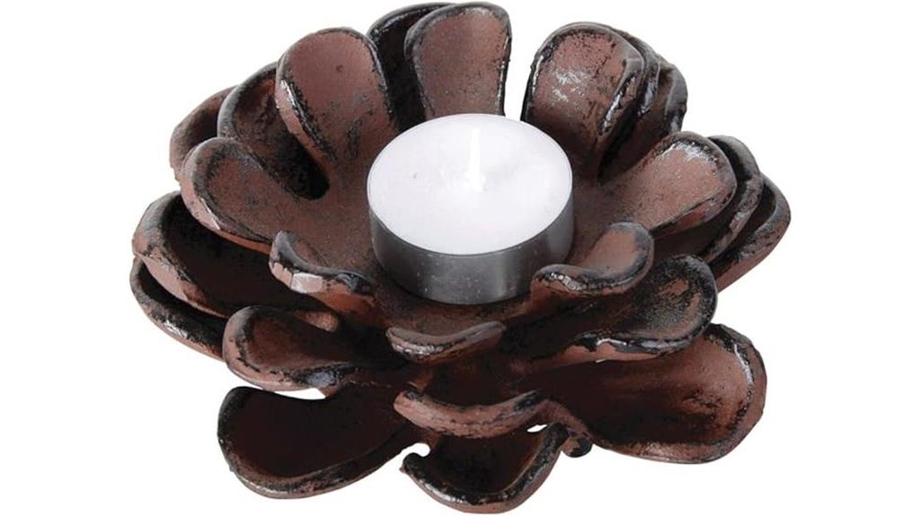 small pinecone candleholder