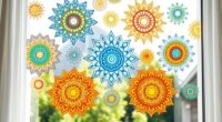 solar themed decorative window decals