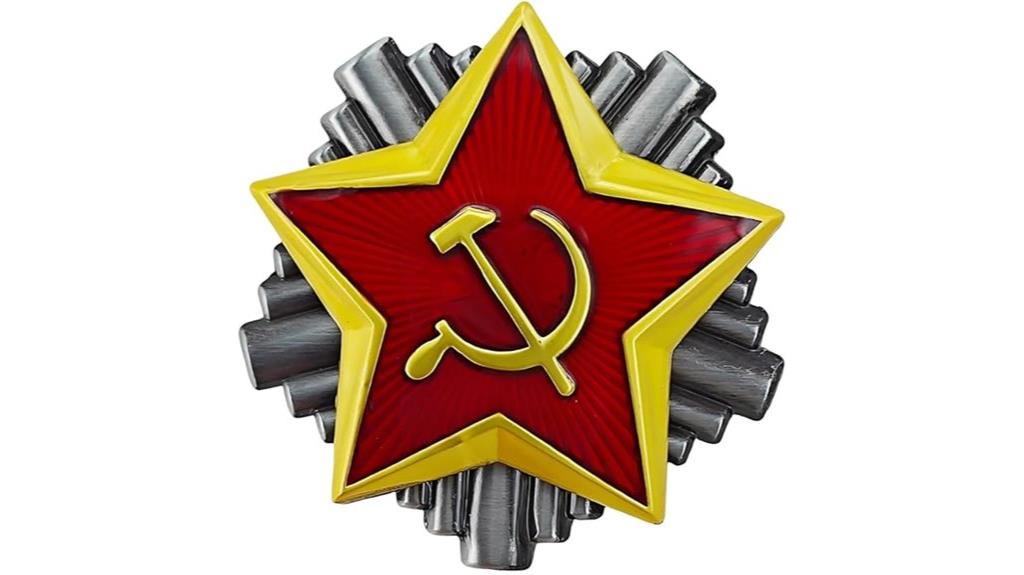 soviet badge with flag