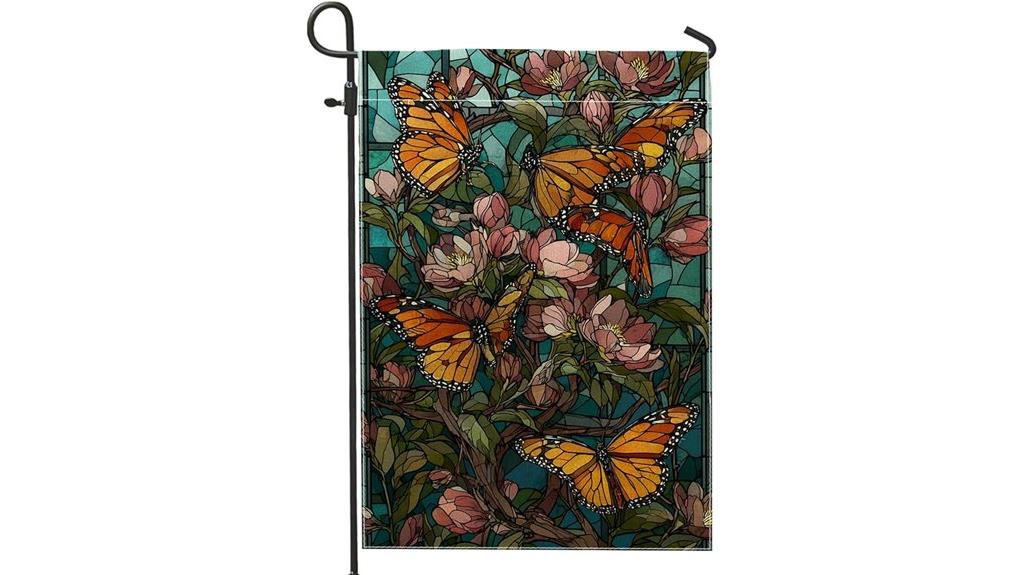 spring summer butterfly flag