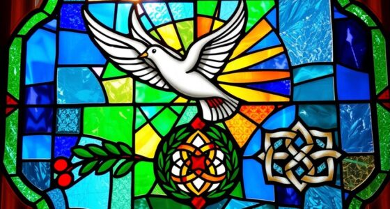 stained glass symbols enhance beauty