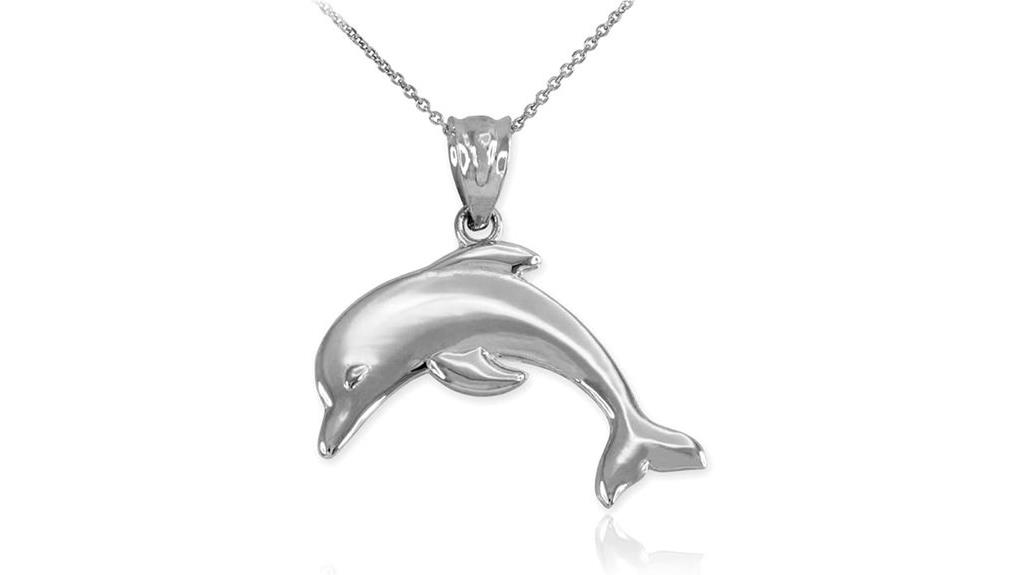 sterling silver dolphin necklace