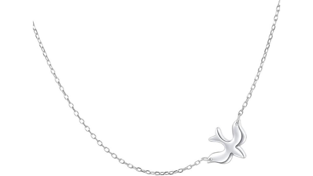 sterling silver dove necklace