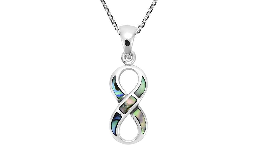sterling silver infinity necklace