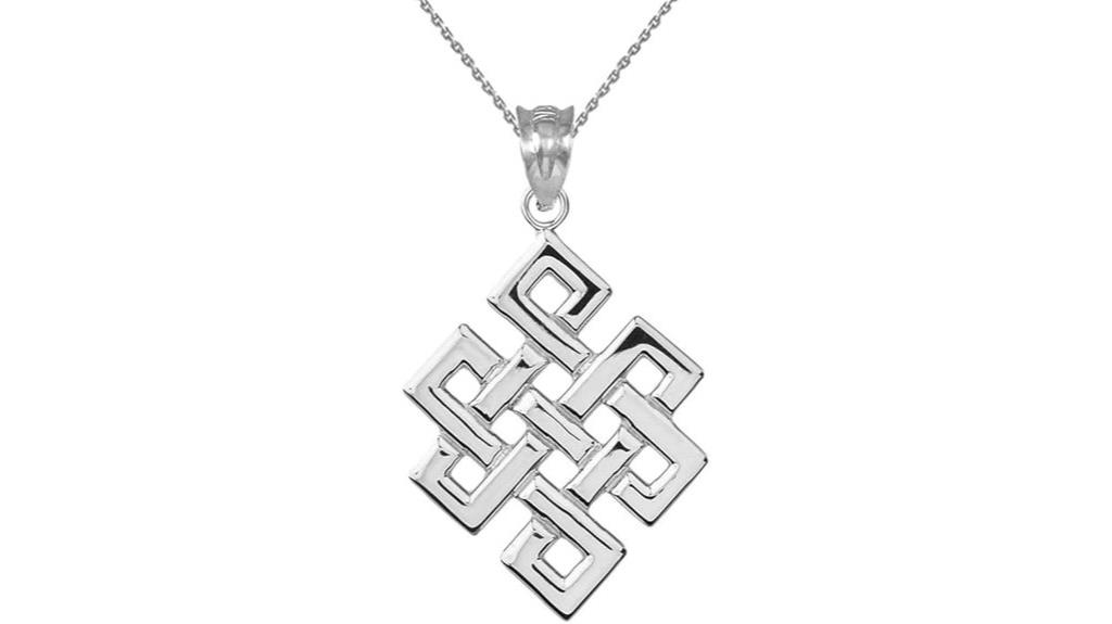 sterling silver knot necklace