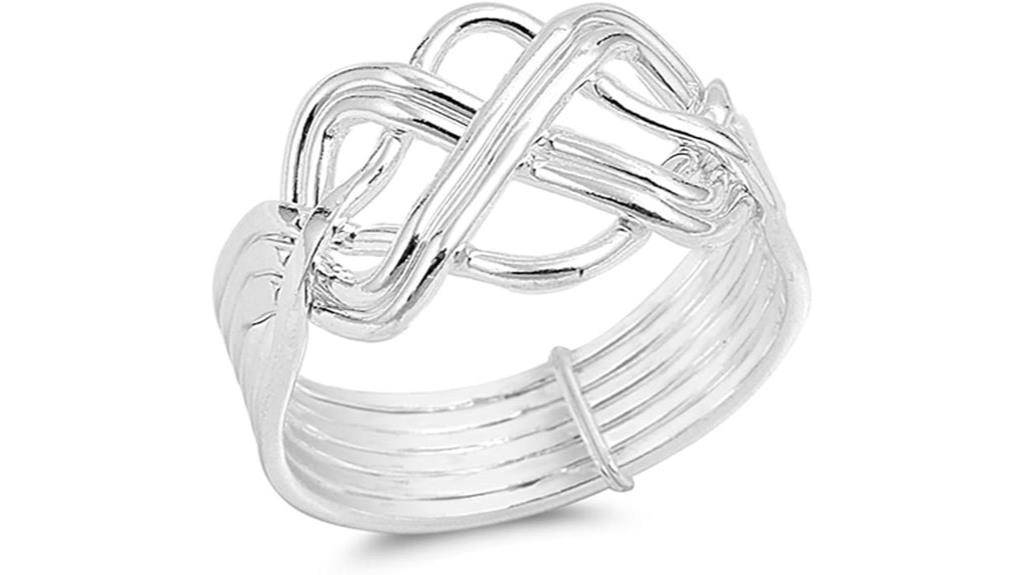 sterling silver puzzle ring