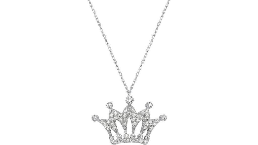 sterling silver queen necklace
