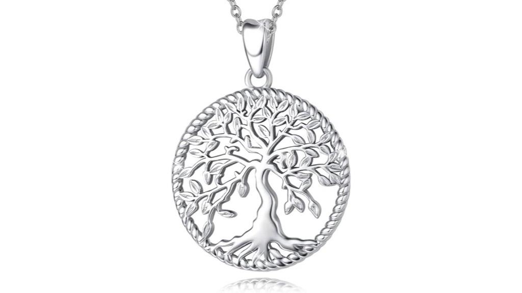 sterling silver tree pendant