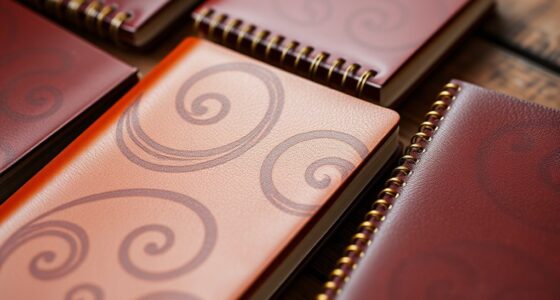 stylish spiral leather notebooks