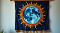 sun and moon woven tapestries