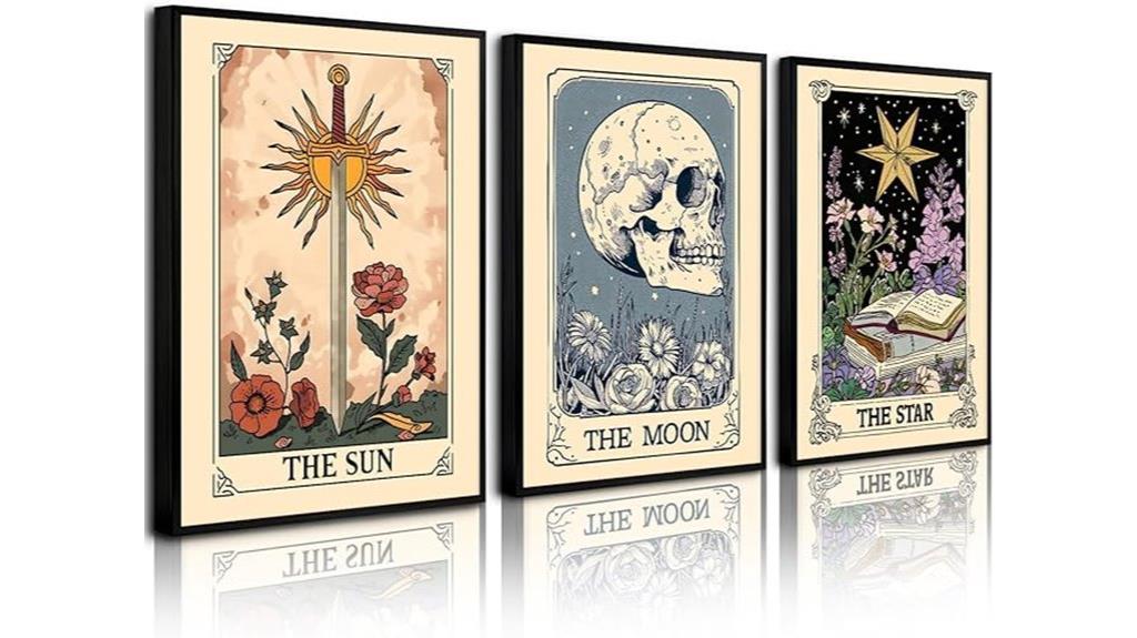 sun moon tarot wall art