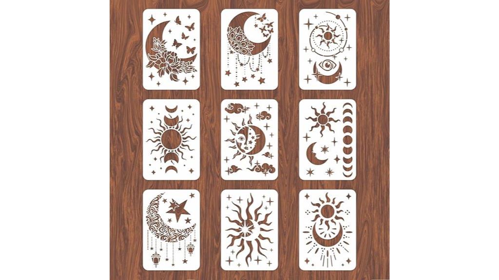 sun moon wall stencils
