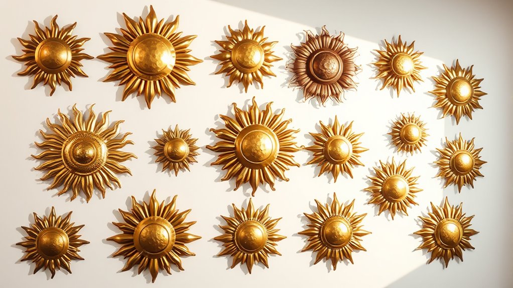 sun symbol wall decor