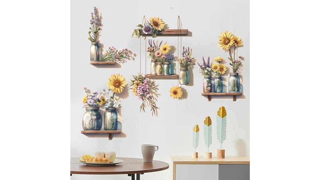sunflower 3d wall decals