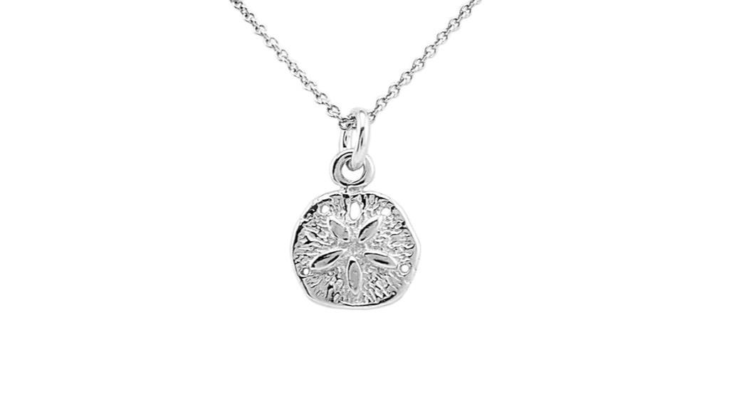 tiny silver sand dollar