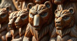 top bear spirit carvings