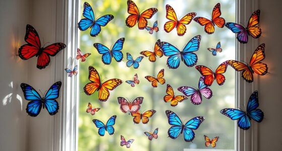 top butterfly window decals