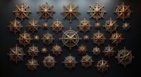 top compass rose metal art