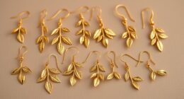 top olive branch gold earrings