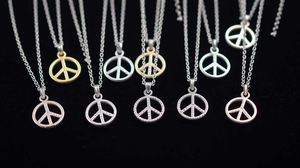 top peace sterling necklaces
