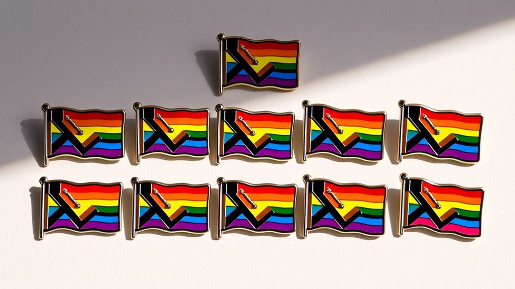 top pride flag pins