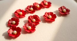 top red poppy memorial jewelry